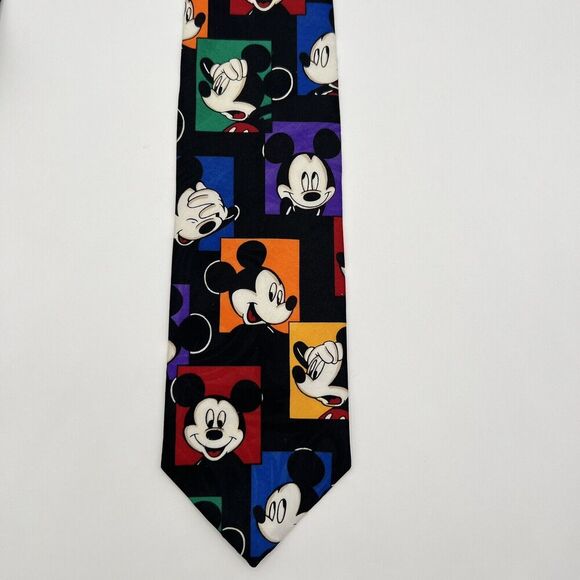 Disney Necktie Mickey Mouse Multicolor Tie Mickey Unlimited Neck Tie - Picture 3 of 6